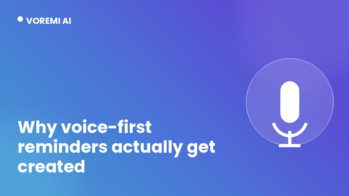 Cover image for “Why voice-first reminders actually get created”